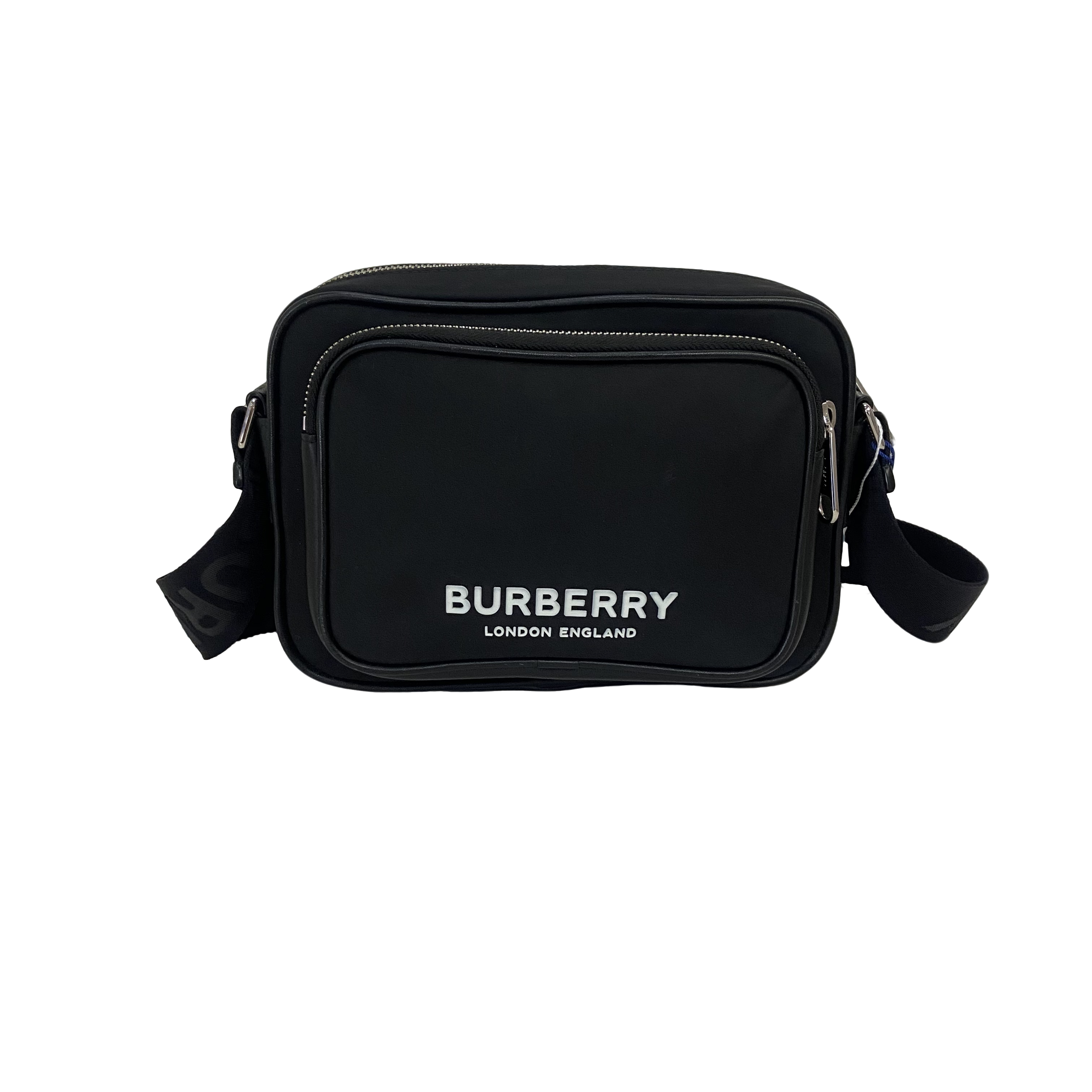 99新 BURBERRY/博柏利 99新博柏利黑色尼龙斜挎包02