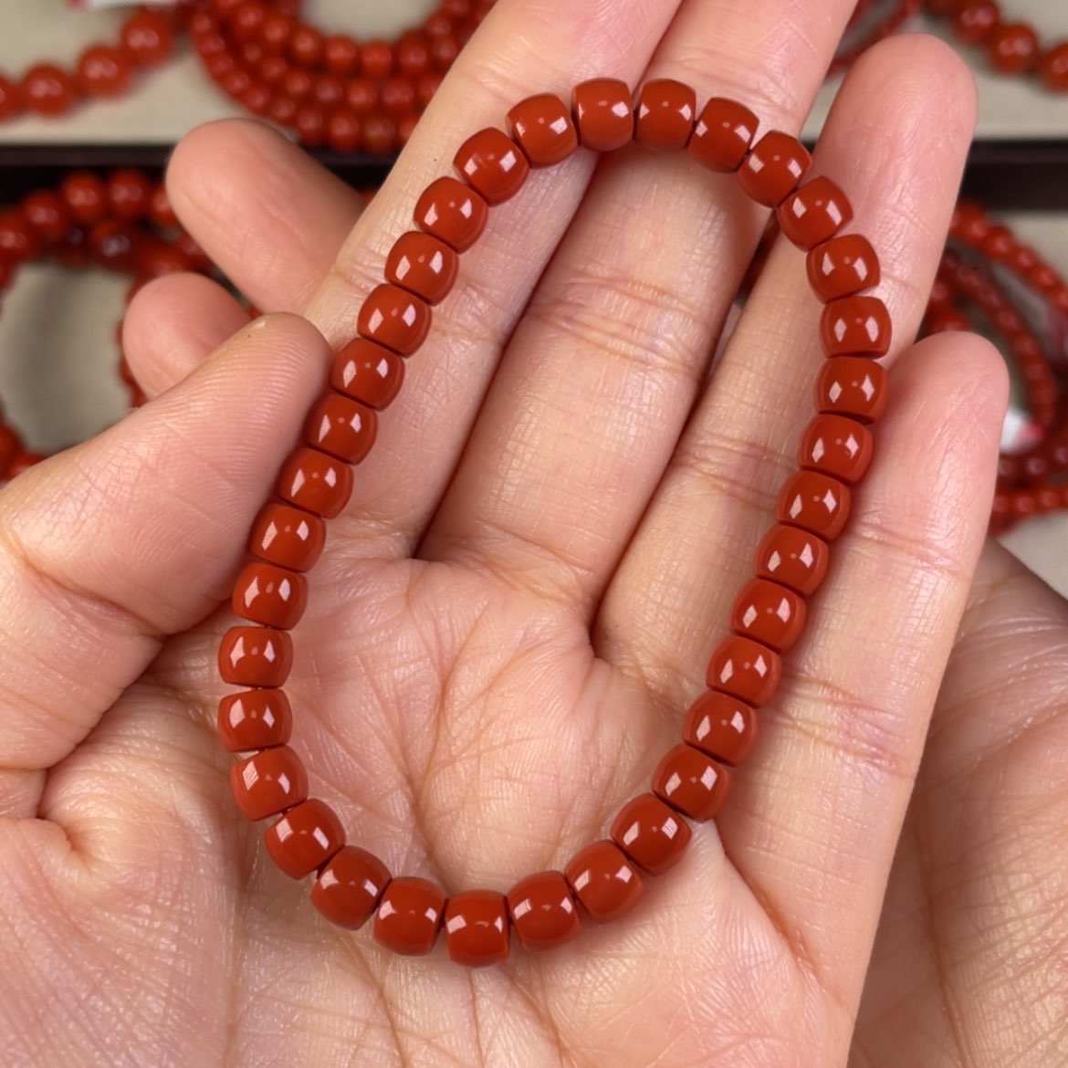 【闪购商品】南红玛瑙手链未镶嵌?*满色满肉花