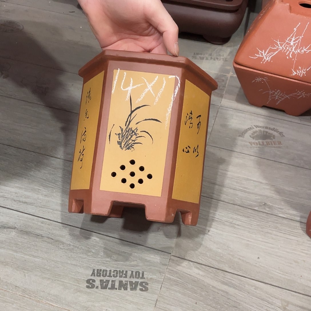 紫砂天心紫砂手工花盆