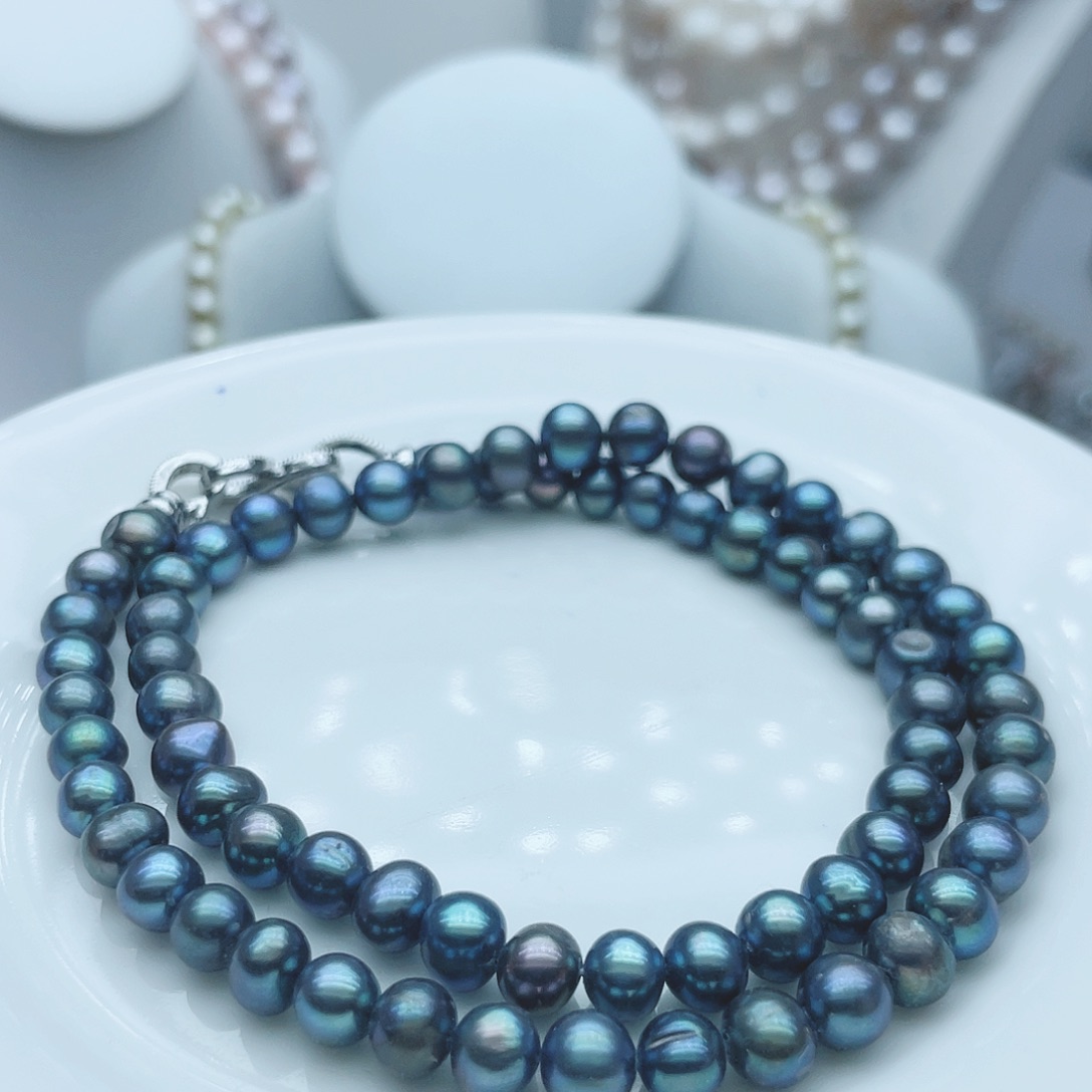 淡水珍珠颈饰钛钢