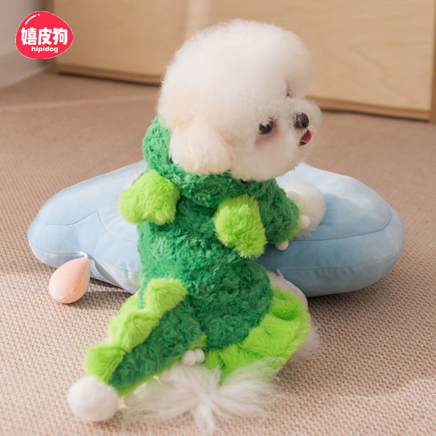 嬉皮狗狗狗衣服恐龙变身装万圣节搞怪泰迪比熊两脚宠物狗衣服0593