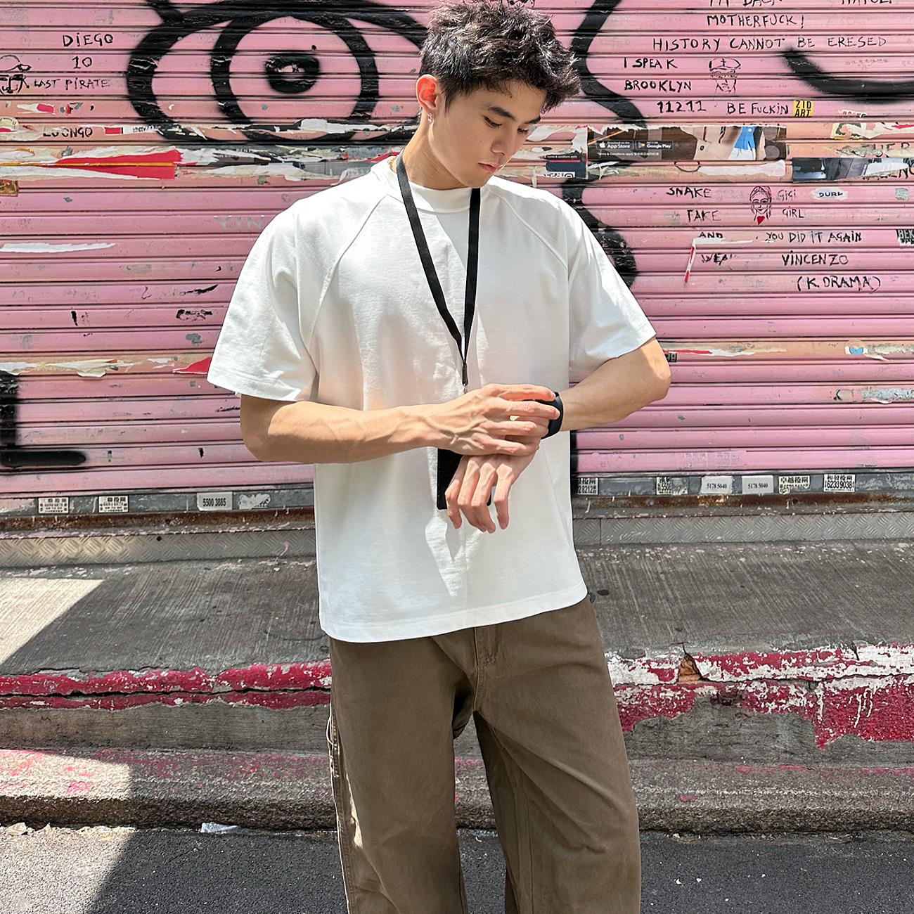 【清新少年】Bloom Studio美式休闲宽松休闲圆领百搭半袖男