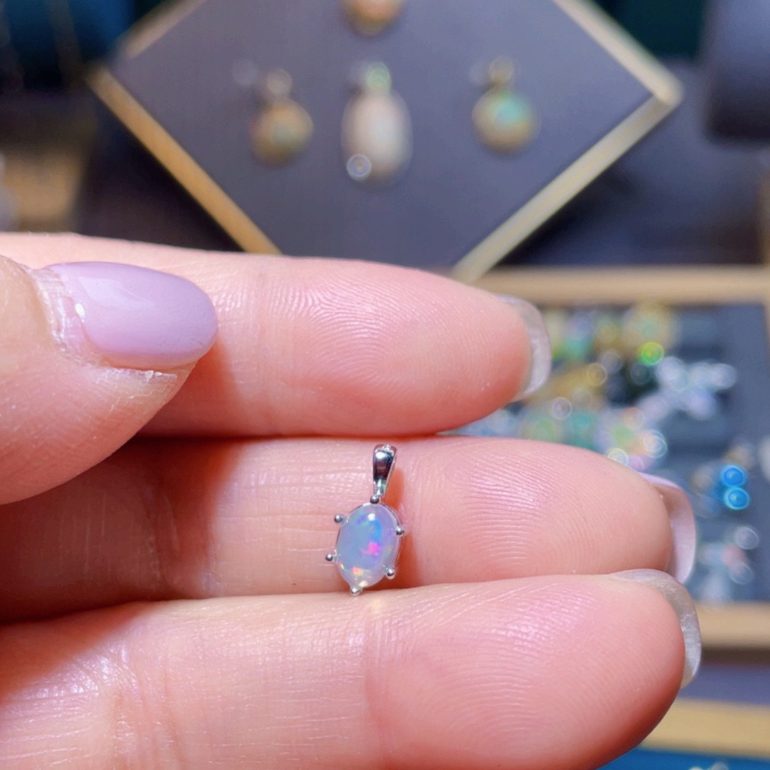 欧泊吊坠〉银S925镶嵌