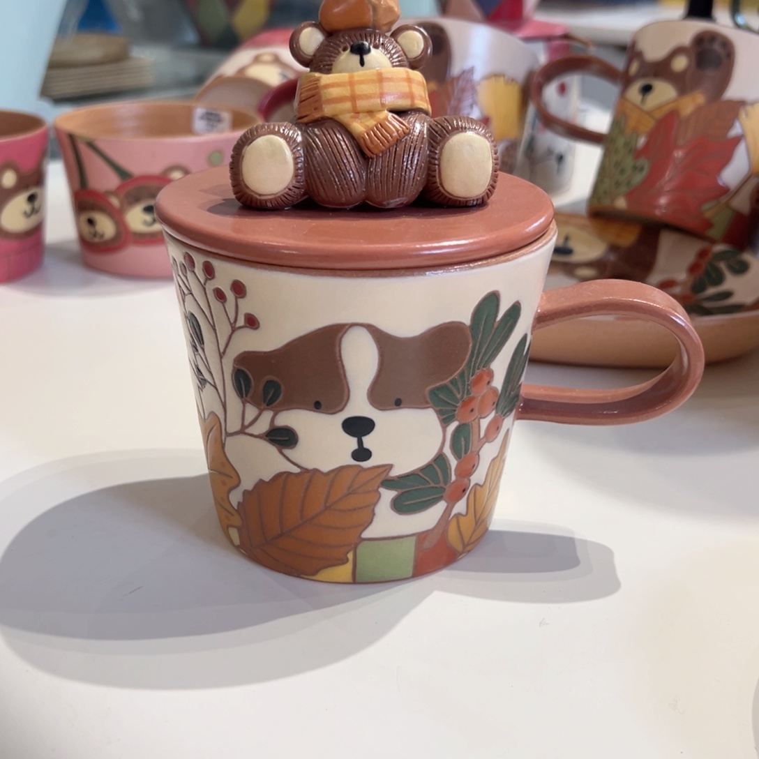 米***儿陶瓷艺术手作器皿入荷盖杯手作