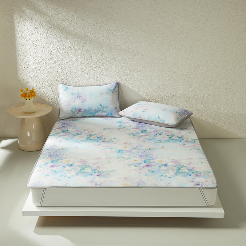 【瑾汐专属】【芸裕家居】花间绮梦数码印花凉席三件套25LX003