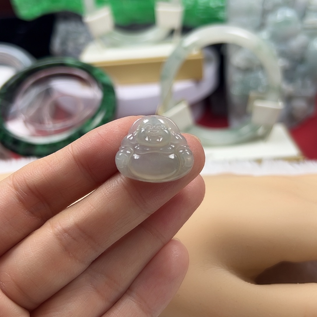 颈饰未镶嵌翡翠缅甸天然翡翠佛公