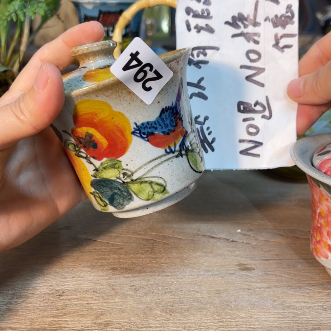 杯我*素浅陶瓷手工手绘