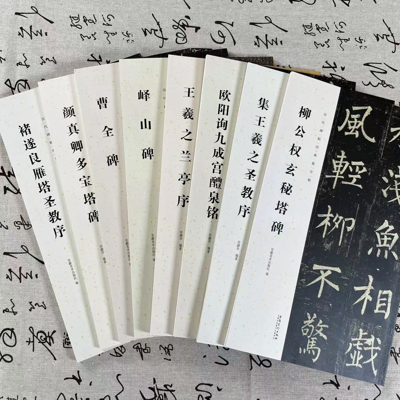 微瑕   《颜真卿多宝塔碑》《集王羲之圣教序》安徽出版社8本合集