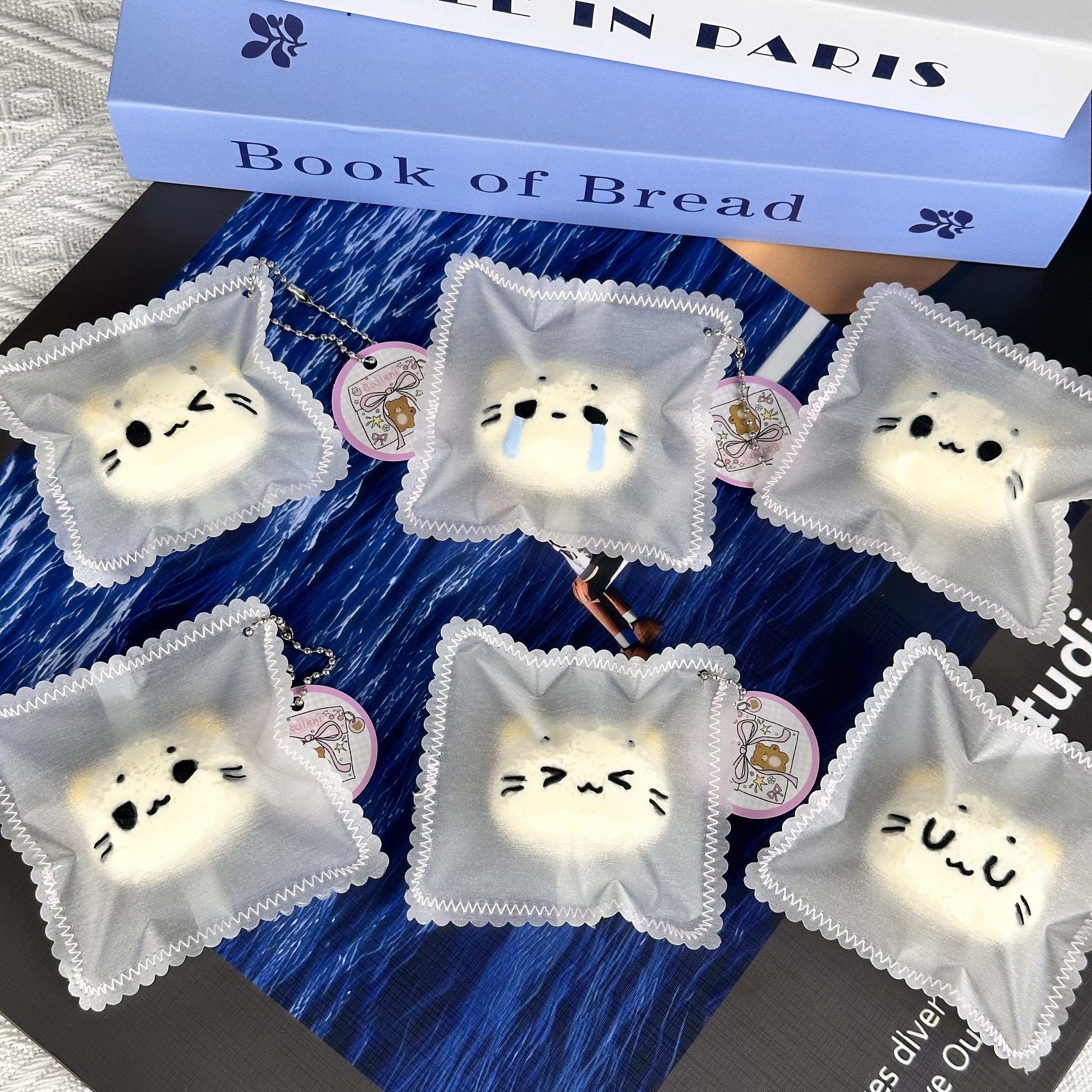 【Nibaile】棉花糖猫头 食品级手工捏捏解压玩具[默认微瑕介意勿拍]