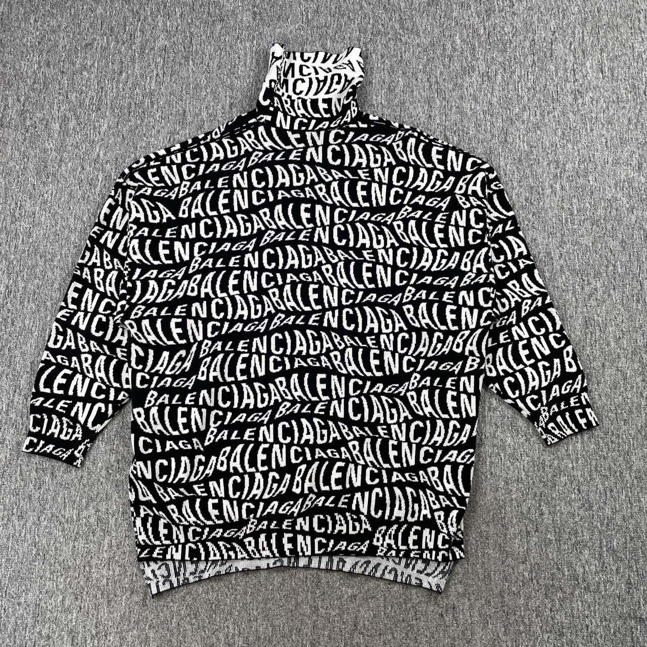 99新 Balenciaga/巴黎世家 Balenciaga SS23黑色字母卫衣/S码/
