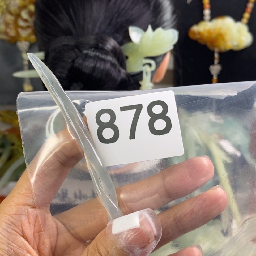 【闪购商品】岫玉发饰未镶嵌赵*闹