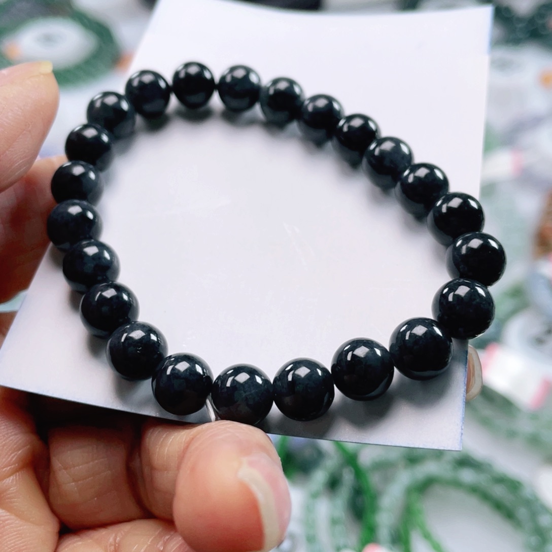 翡翠戒指未镶嵌天然翡翠手串8mm