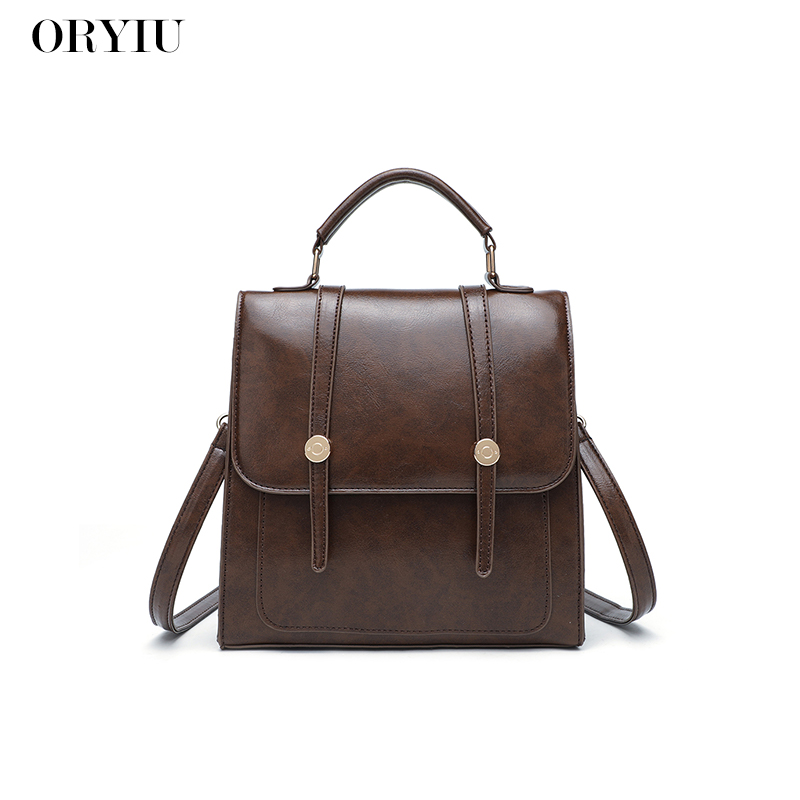 ORYIU【甄选直播x胡桃夹子Pro】升级版大号复古双肩背包可斜挎手提