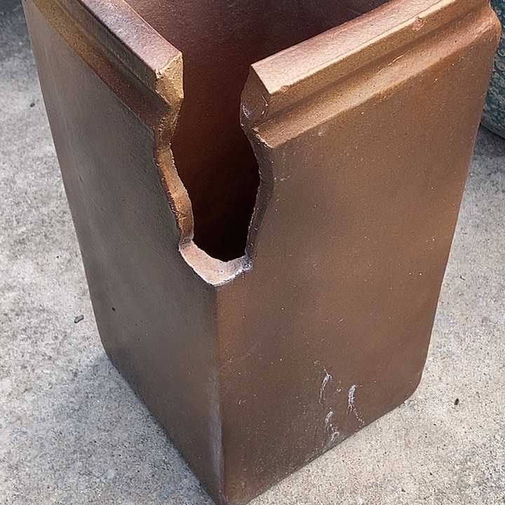 花盆紫砂口19高度40无孔瑕疵