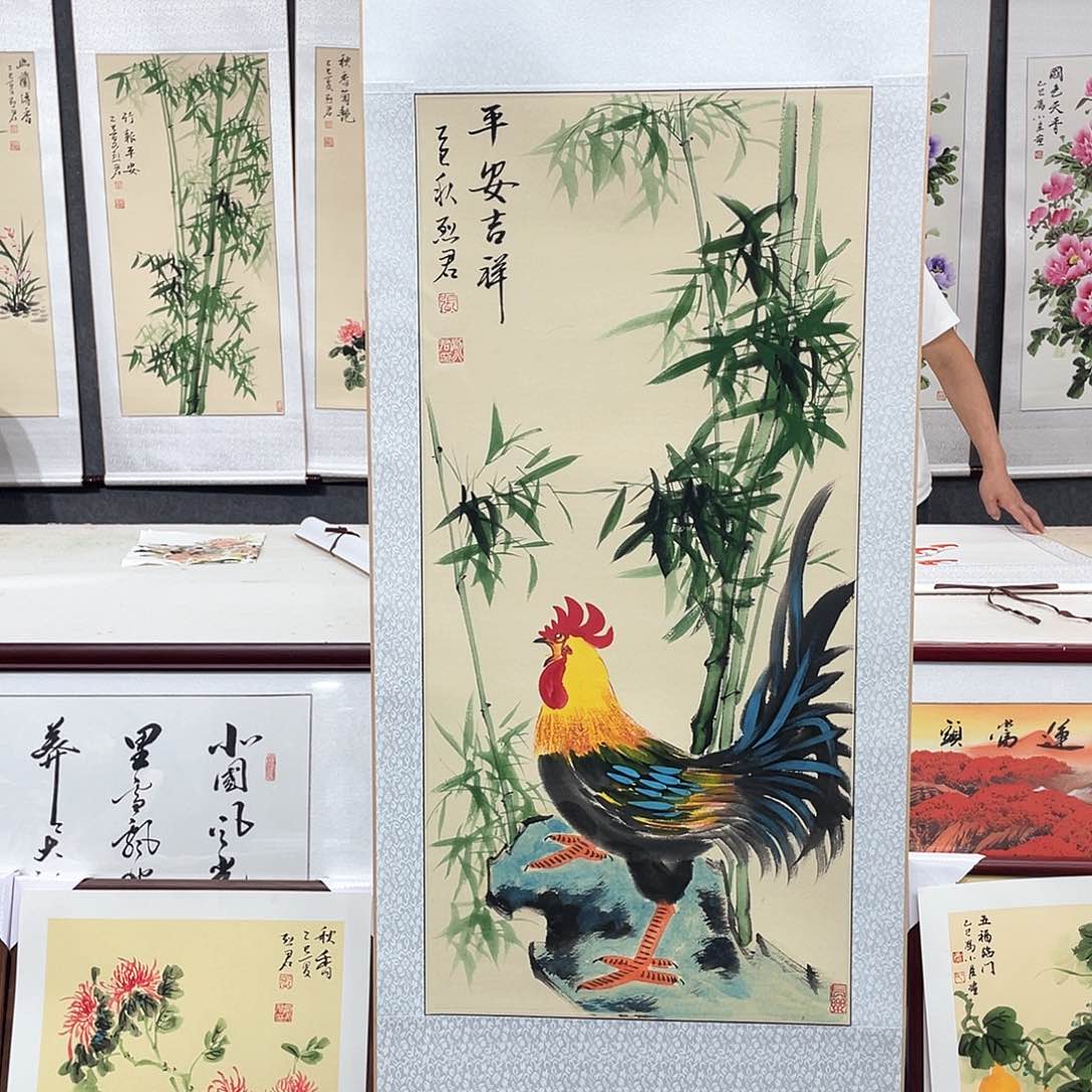 国画手绘手写作品