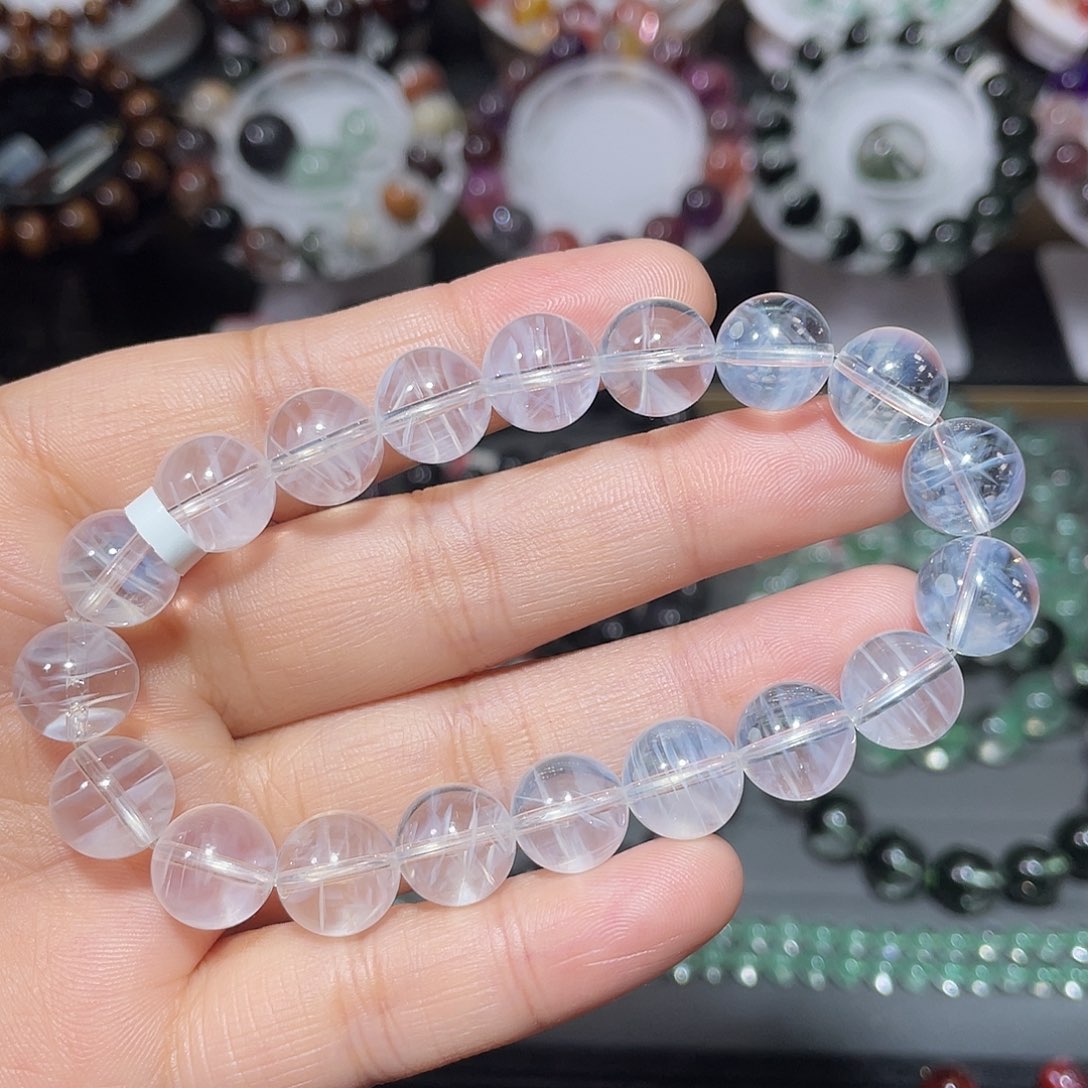 手链未镶嵌水晶蓝针手串