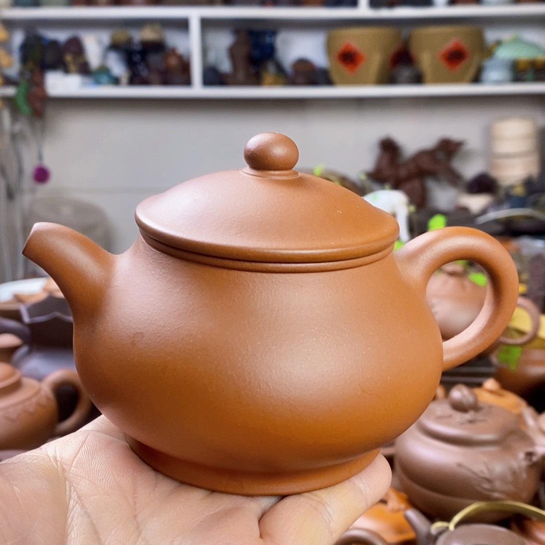 红泥茶壶原矿紫砂