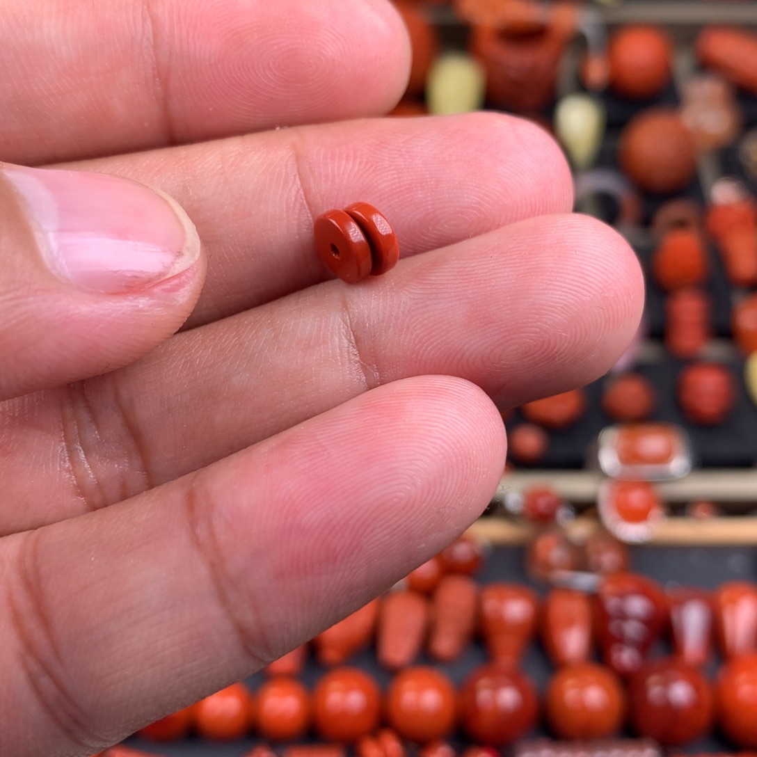 淡***衫南红玛瑙未镶嵌精工直切隔片6+