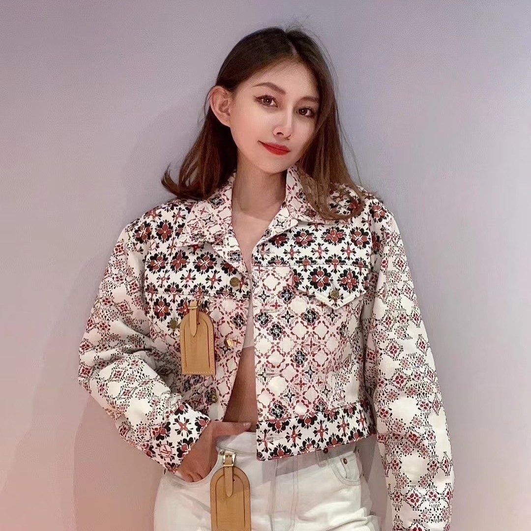 未使用 LouisVuitton/路易威登 002229 花卉满印夹克外套 40码 