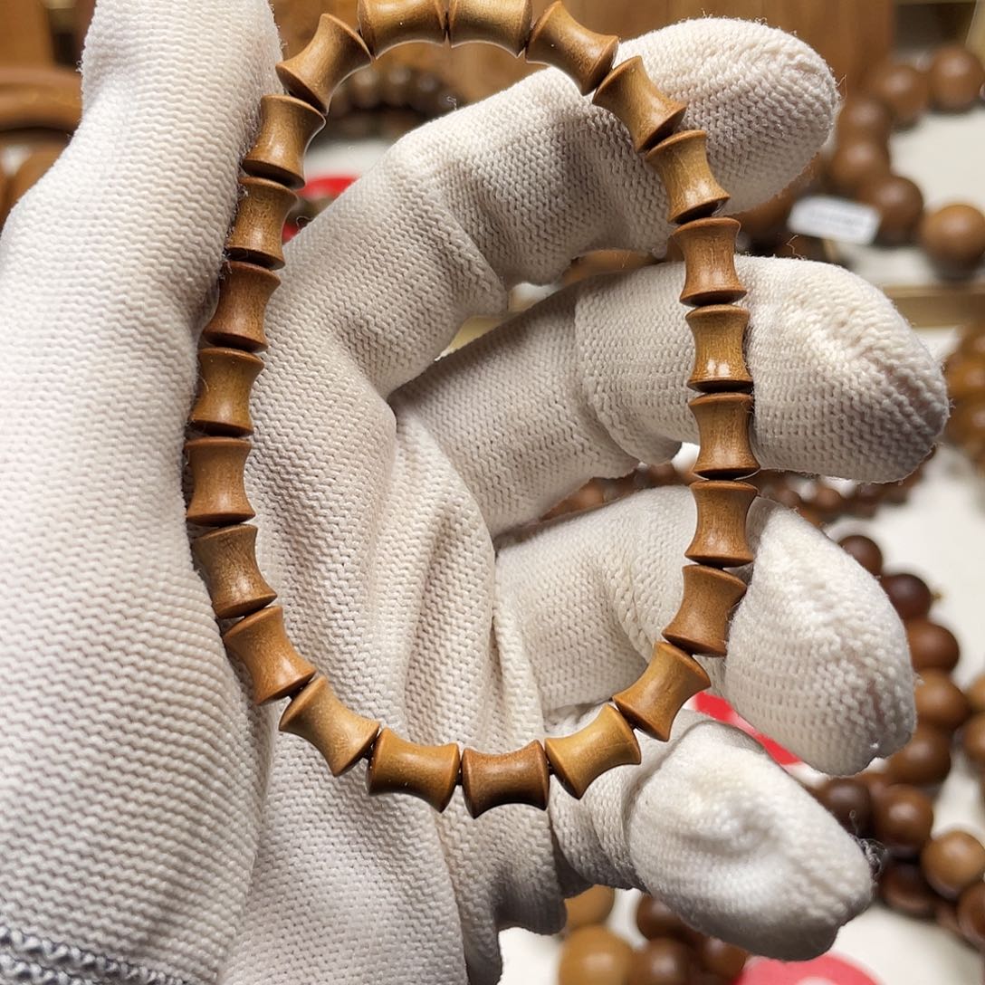 手串/手链檀香木老山檀香竹节款小单圈