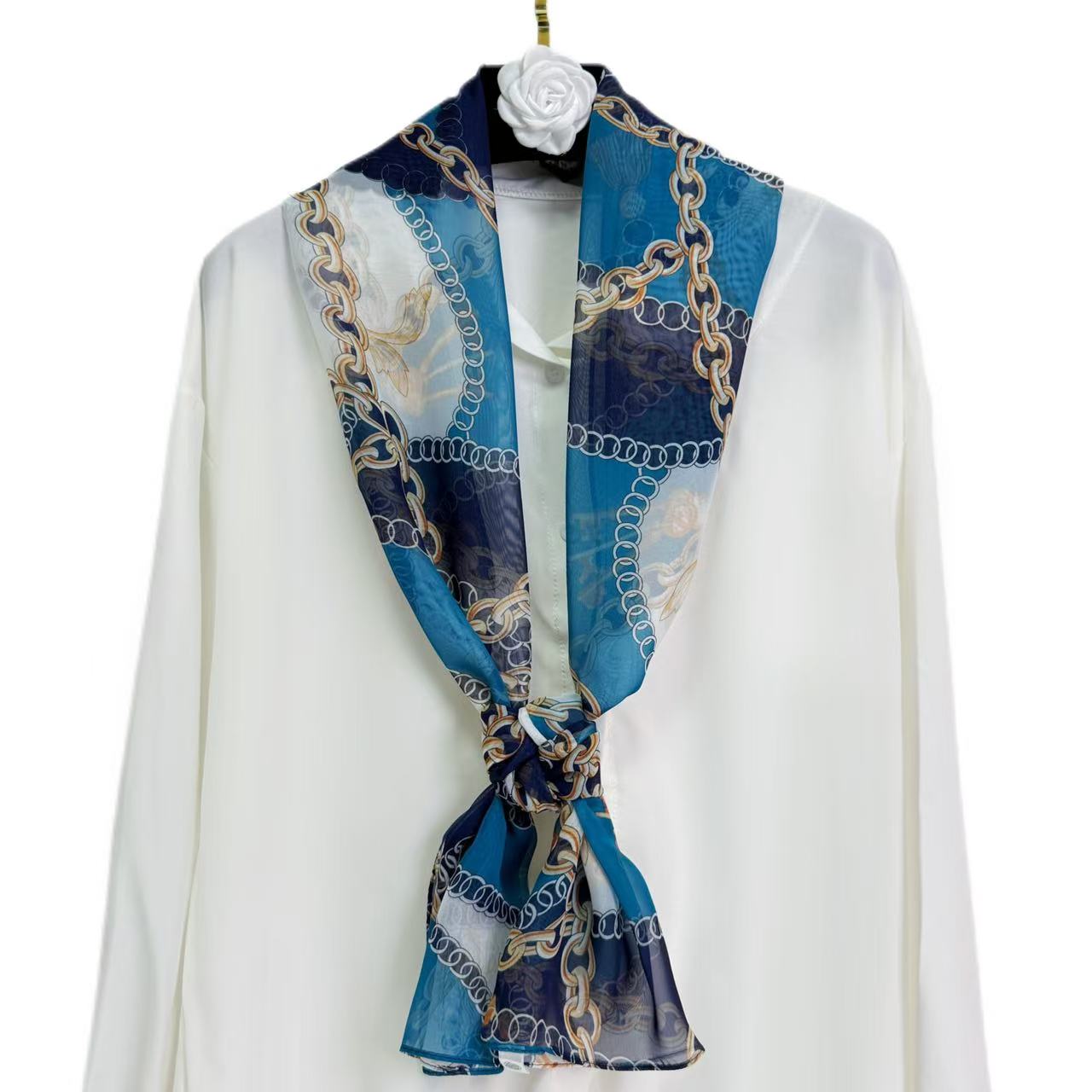 【大牌蓝链条】165/45洋气链条飘带