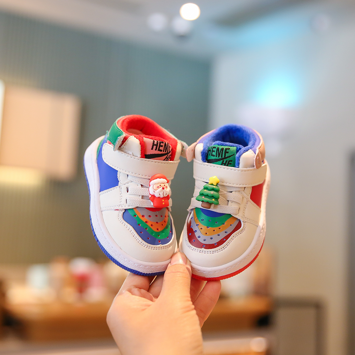 Sportmern婴儿鞋软底防滑学步鞋男宝宝婴童女小童板鞋高帮运动鞋
