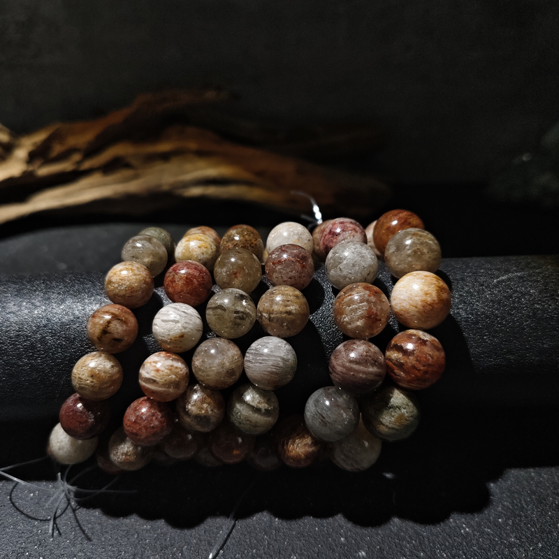 【黑胖珠宝】 H0936 莫奈花园千层幽灵天然水晶手链多样性发其一