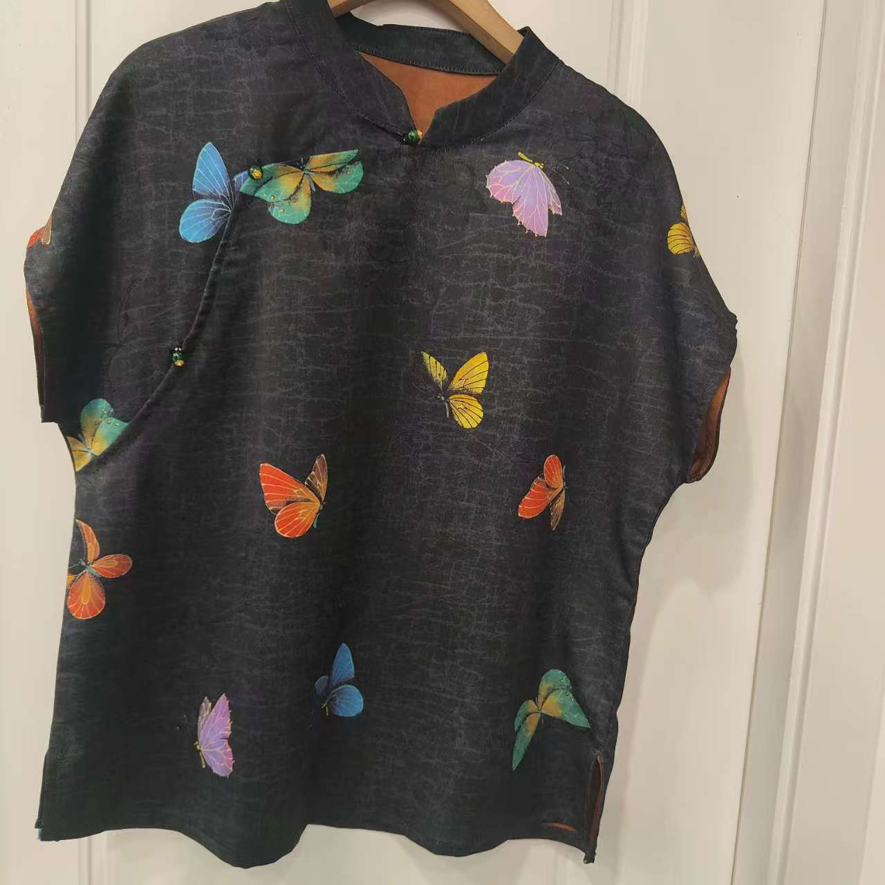 【孤品】短袖纯色薄款常规常规款新中式中国风