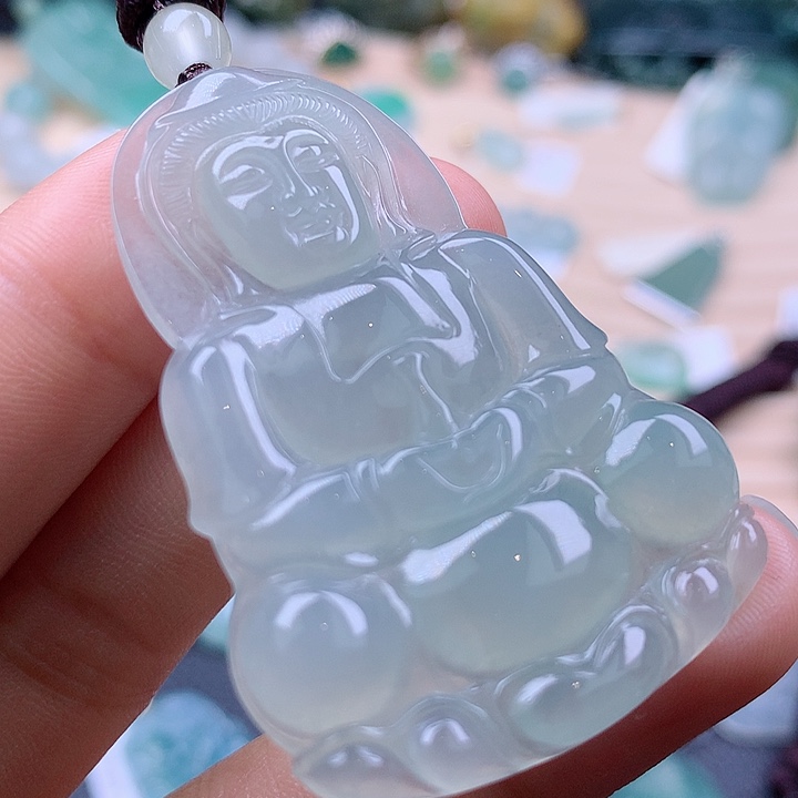 【闪购商品】翡翠颈饰未镶嵌张*良翡翠吊坠