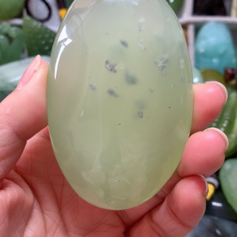 蛇纹石玉手把件未镶嵌