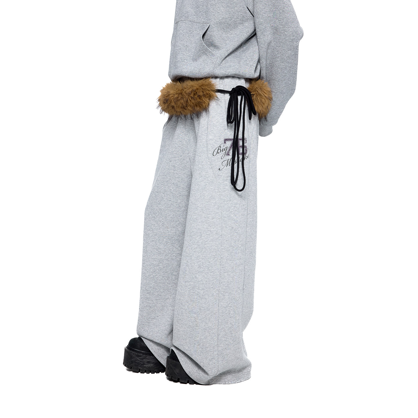 【直播间清仓款 No退No换】毛毛卫裤女运动复古休闲裤直筒裤阔腿裤