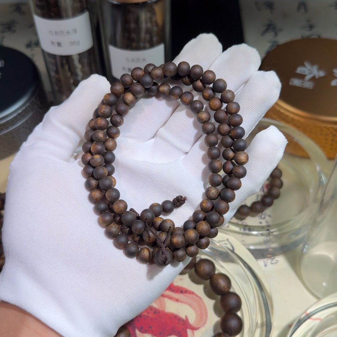 沉香手串圆珠多圈7mm-25g