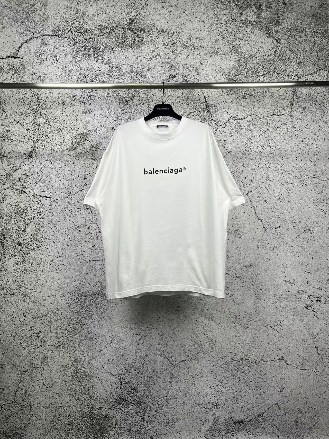 未使用 Balenciaga/巴黎世家 字母印花T恤/L码/RB0095