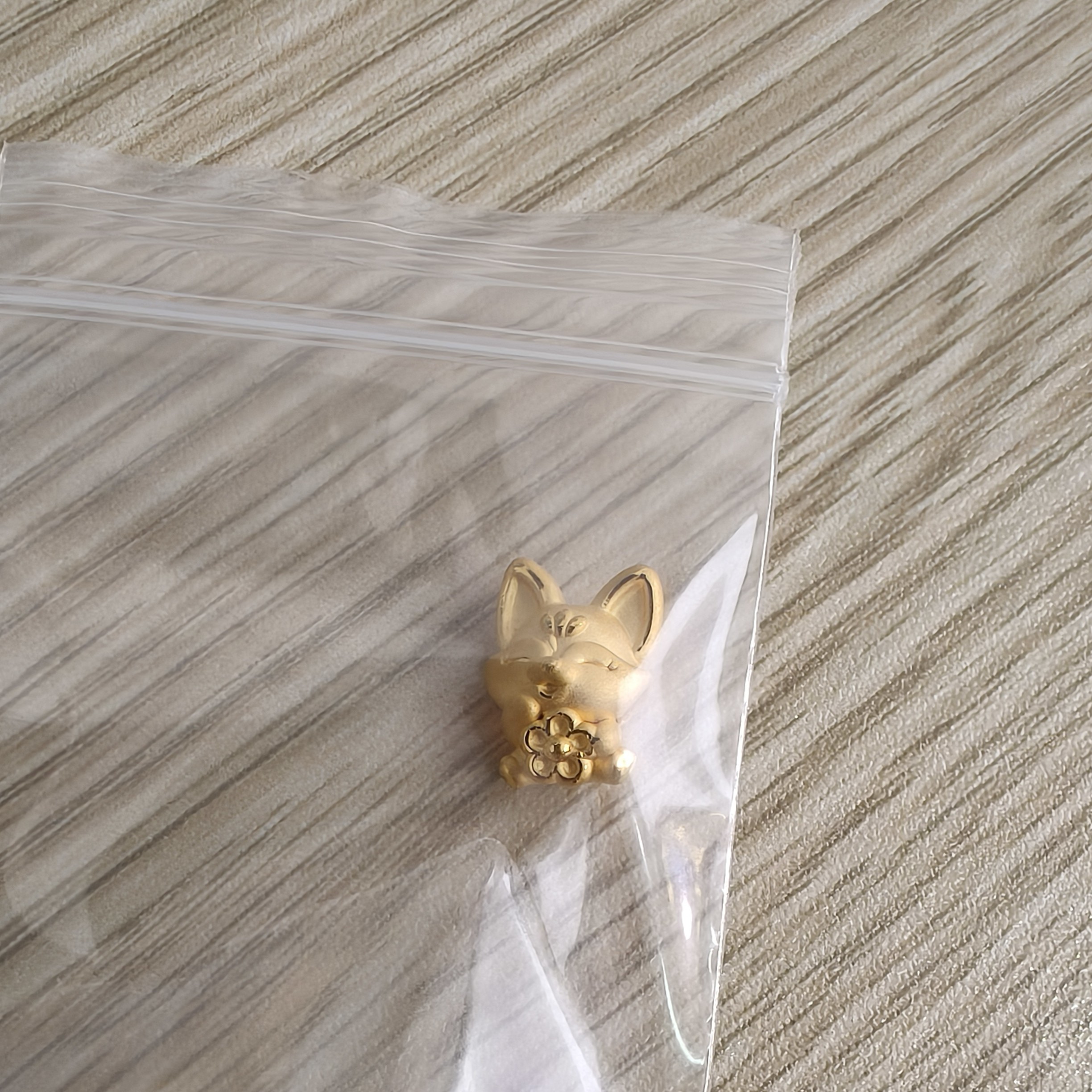 足金999   小狐狸通孔