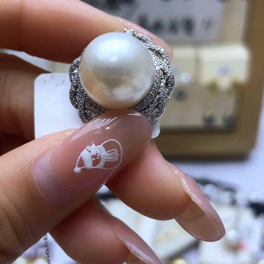海水珍珠颈饰银S925镶嵌