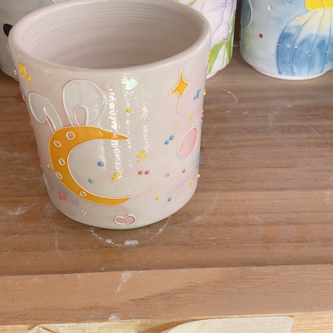 白泥手绘多肉花盆439菜***