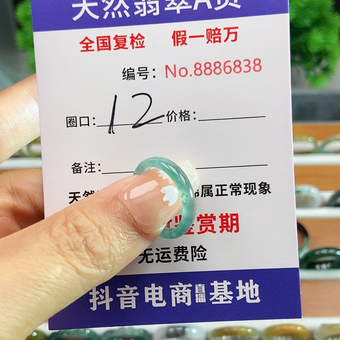 翡翠戒圈未镶嵌6838......