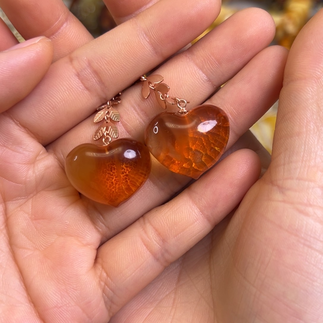 银S925镀金镶嵌蜜蜡裸石蜜蜡