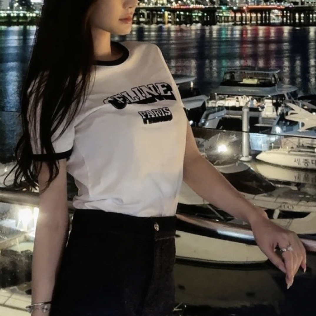 未使用 Celine/思琳 A100586/字母logo印花短袖/XS码