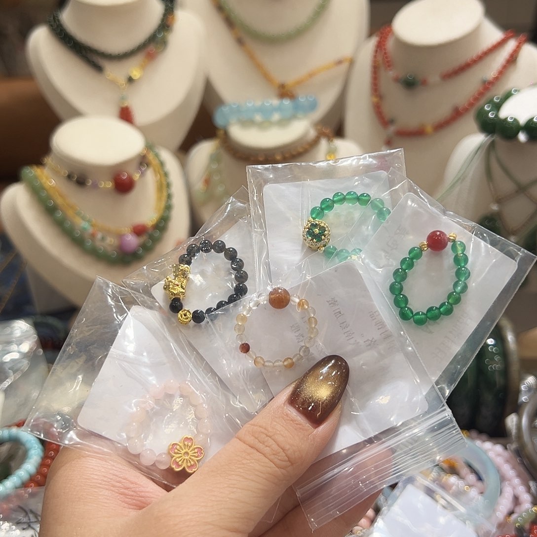 合金戒指玛瑙/玉髓*️