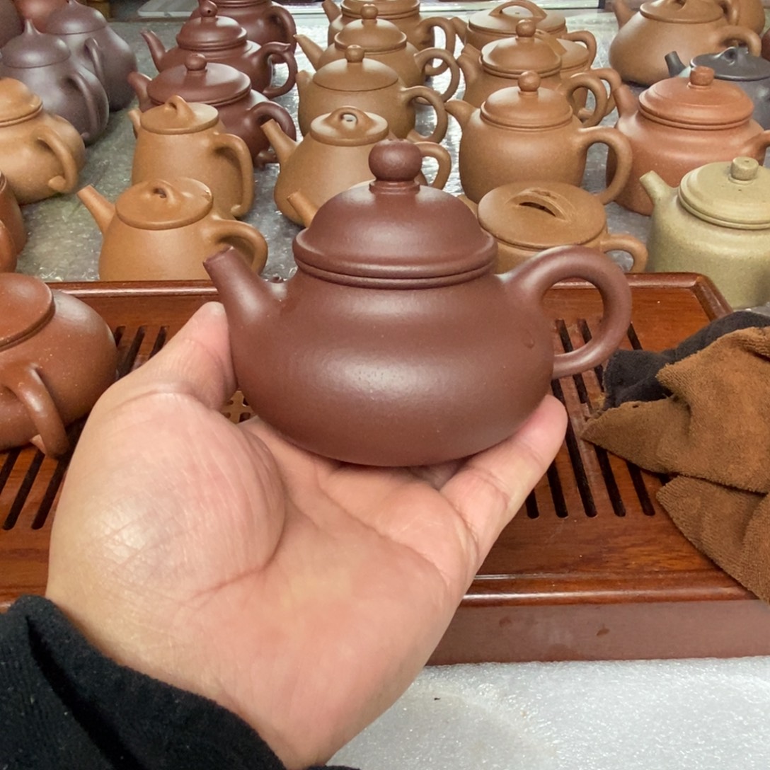 紫砂茶壶底漕青零添加容天壶130CC普工