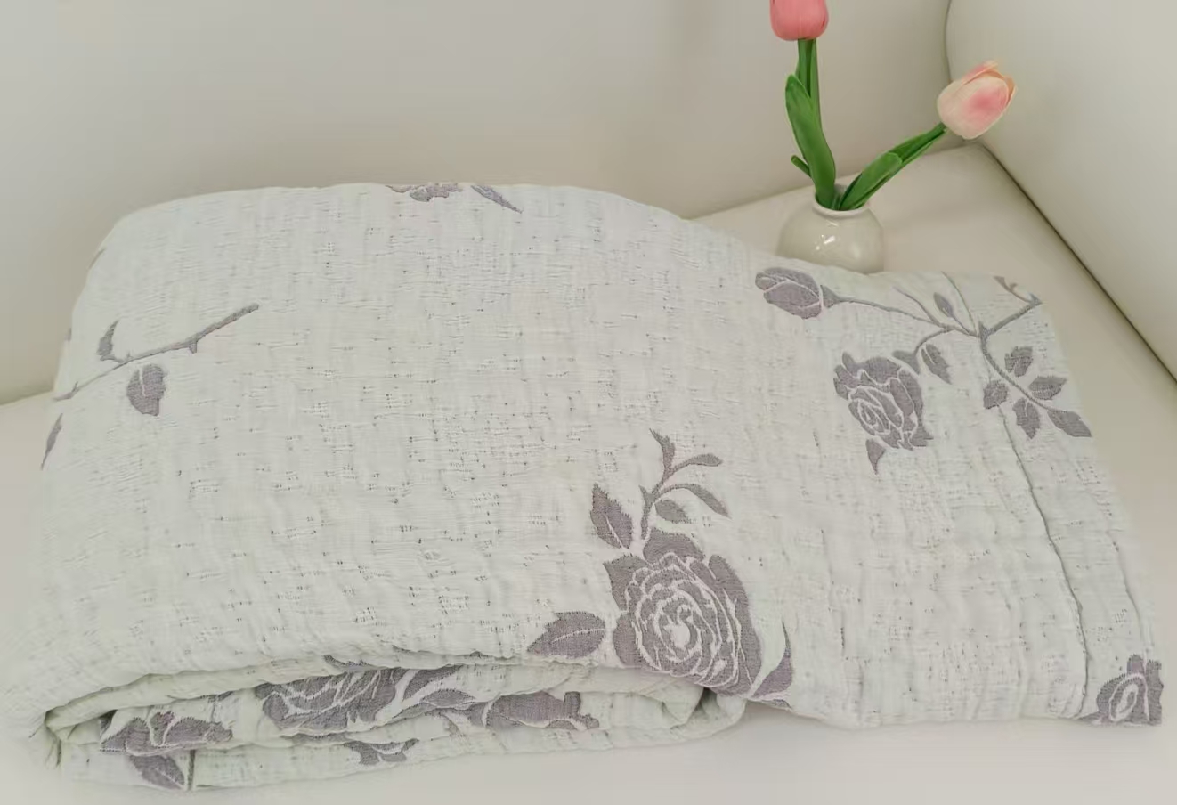 『相思玫瑰』200*230cm高端A类莱赛尔纱布四季被 空调被 柔软可机洗