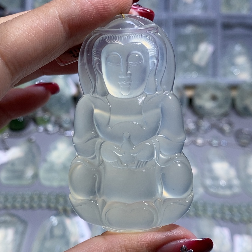 【闪购商品】岫玉颈饰未镶嵌正装观音