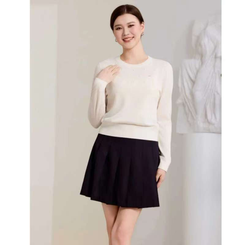 蒂薇娅【羊毛衫系列】冬季新款时尚简约百搭气质羊毛衫16190