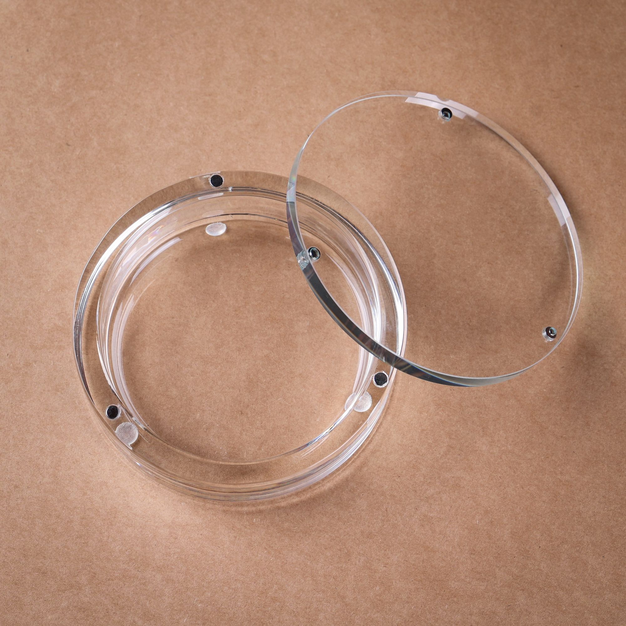 高档水晶文玩手串养香罐磁吸密封防潮