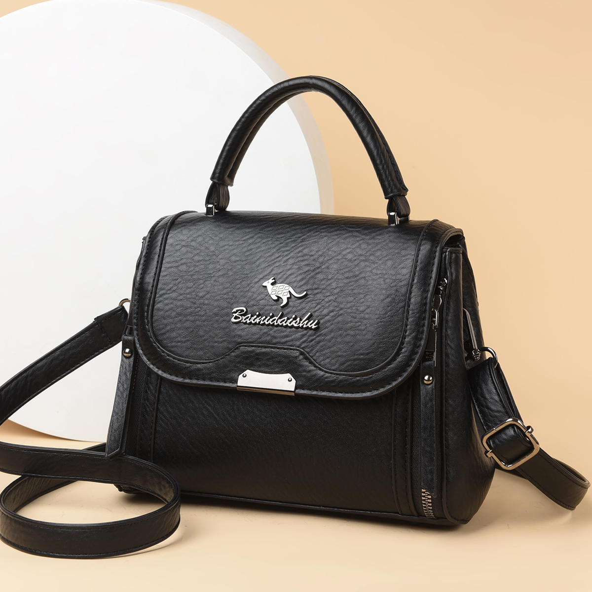 正 2034 黑色 女包（长22宽11高17）