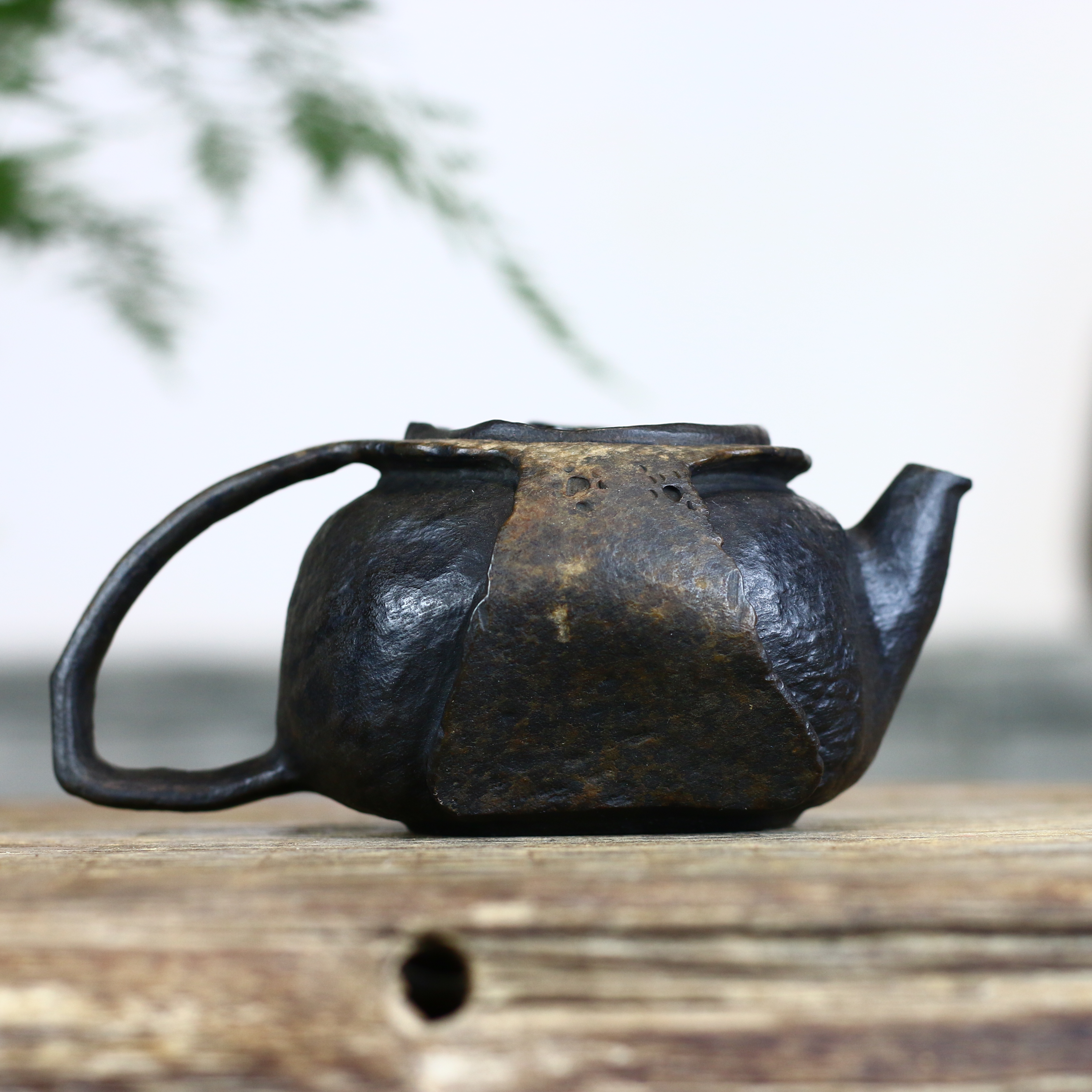 冰碛岩石头茶壶#天渊系列 随形风150ml手工茶壶