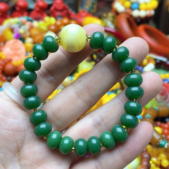 树脂制品23号绿色手串