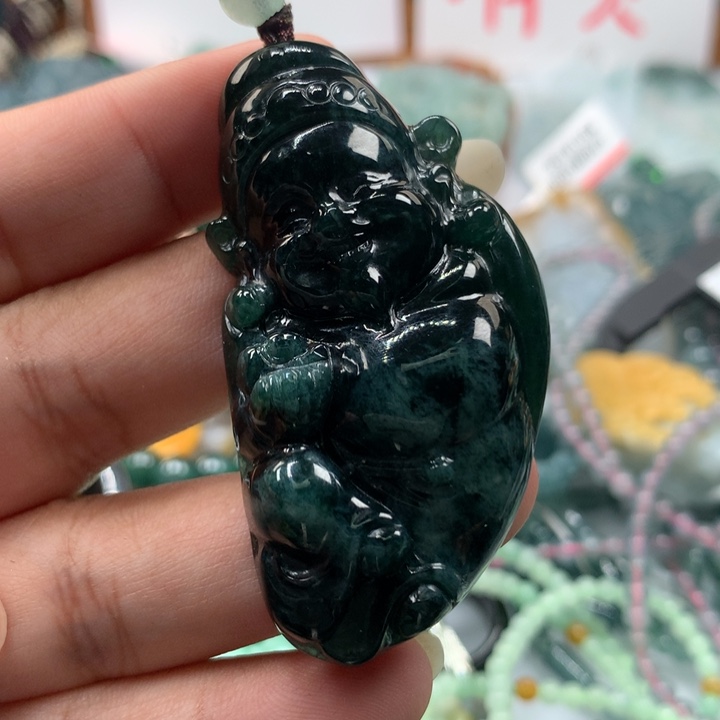 翡翠颈饰未镶嵌保真天然A货翡翠