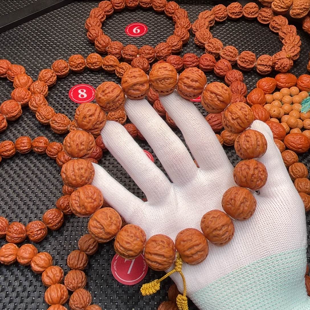 好***豹手串文玩核桃肉筋西瓜